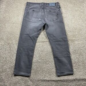 Teleria Zed Cobra 19 Mens Faded Gray Selvedge Denim Jeans Made in Italy 36x28